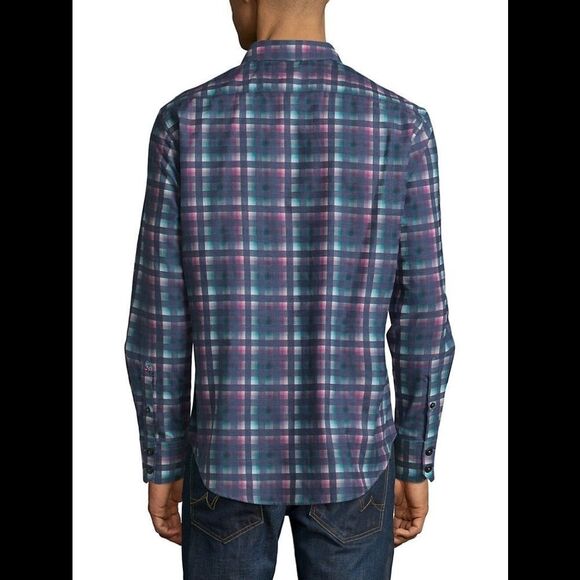ROBERT Graham Neerav Cotton Button-Down Shirt Sz L - Picture 3 of 10